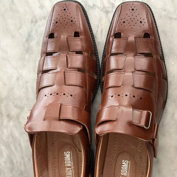 Stacy Adams "Calax" Dress Sandal - Size 13 M - Rich Cognac Brown - NEW! - Picture 3 of 15